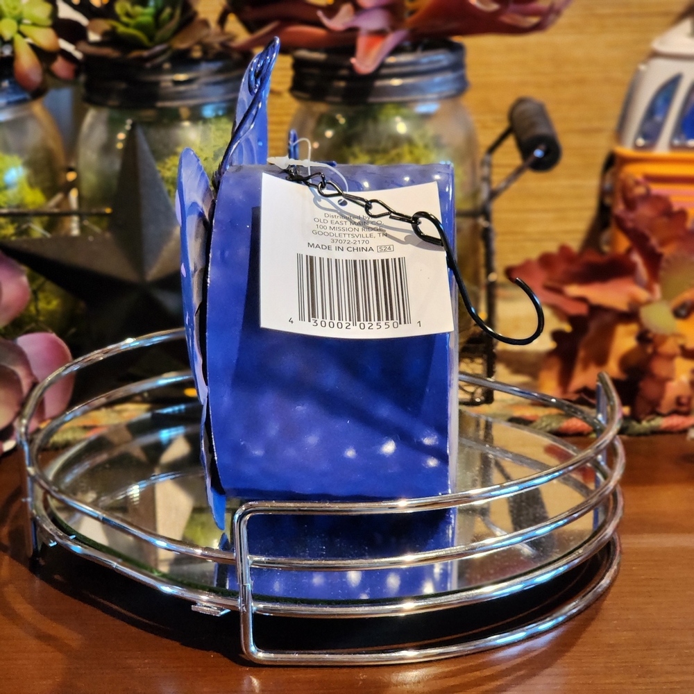 Metal Purple Butterfly Birdhouse - Picture 4 of 5